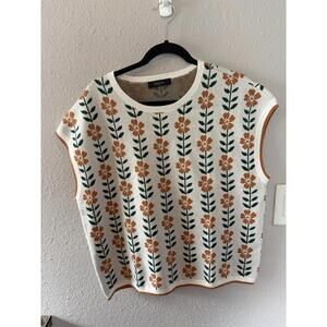 Zesica floral sweater vest size XL